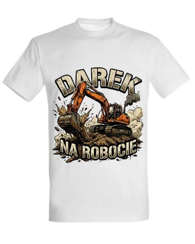 Koszulka "Darek na robocie" - koparka gąsienicowa