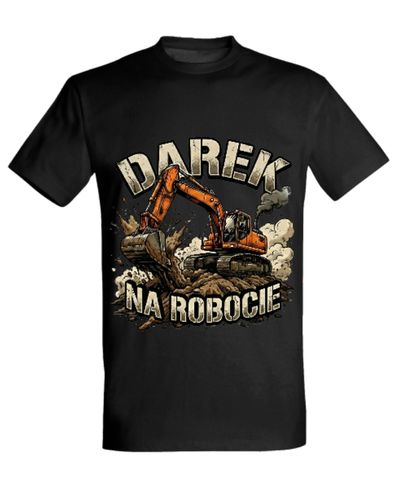 Koszulka "Darek na robocie" - koparka gąsienicowa - obrazek 2