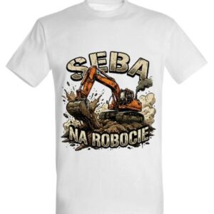 Koszulka "Seba na robocie" - koparka gąsienicowa