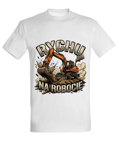 Koszulka "Rychu na robocie" - koparka kołowa - obrazek 2